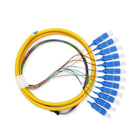 दूरसंचार उपकरणों के लिए 12 कोर फाइबर ऑप्टिक पैच कॉर्ड पिगेल एस कनेक्टर